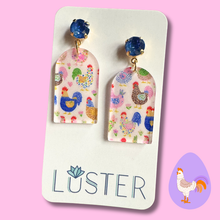 Load image into Gallery viewer, Rooster Chicken Acrylic Earrings
