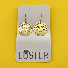 Load image into Gallery viewer, Awake Asleep Brass Earrings
