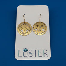 Load image into Gallery viewer, Awake Asleep Brass Earrings
