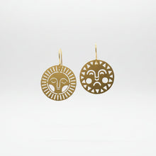 Load image into Gallery viewer, Awake Asleep Brass Earrings
