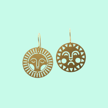 Load image into Gallery viewer, Awake Asleep Brass Earrings
