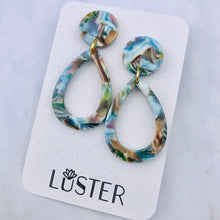 Load image into Gallery viewer, Blue Hoop Lightweight Earrings
