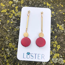 Load image into Gallery viewer, Geometric Brass Lightweight Statement Earrings
