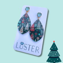 Load image into Gallery viewer, Mod Holiday Tree Earrings
