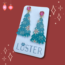 Load image into Gallery viewer, Retro Holiday Tree Earrings
