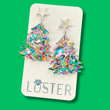 Load image into Gallery viewer, Holiday Confetti Tree Earrings
