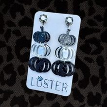 Load image into Gallery viewer, Metallic Stacked Pumpkin Earrings
