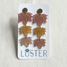 Load image into Gallery viewer, Fall Leaf Drop Earrings
