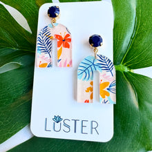 Load image into Gallery viewer, Floral Acrylic U-Drop Earrings
