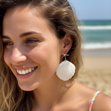 Load image into Gallery viewer, Natural Shell Unique Statement Earrings
