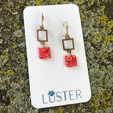 Load image into Gallery viewer, Square Brass Lightweight Statement Earrings
