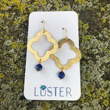 Load image into Gallery viewer, Brass Quatrefoil Lightweight Statement Earrings
