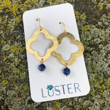 Load image into Gallery viewer, Brass Quatrefoil Lightweight Statement Earrings
