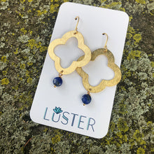 Load image into Gallery viewer, Brass Quatrefoil Lightweight Statement Earrings
