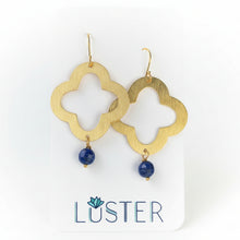 Load image into Gallery viewer, Brass Quatrefoil Lightweight Statement Earrings
