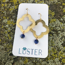 Load image into Gallery viewer, Brass Quatrefoil Lightweight Statement Earrings
