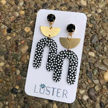 Load image into Gallery viewer, Polka Dot Drop Lightweight Statement Earrings
