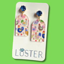 Load image into Gallery viewer, Rooster Chicken Acrylic Earrings
