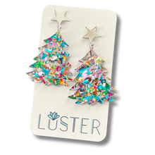 Load image into Gallery viewer, Holiday Confetti Tree Earrings
