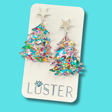 Load image into Gallery viewer, Holiday Confetti Tree Earrings
