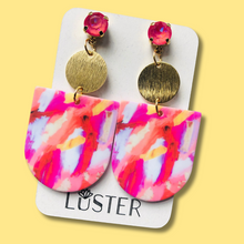 Load image into Gallery viewer, Abstract Painting Unique Statement Earrings
