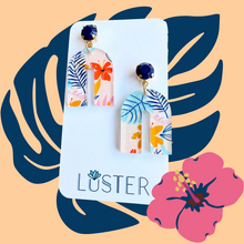 Load image into Gallery viewer, Floral Acrylic U-Drop Earrings
