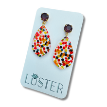 Load image into Gallery viewer, Fall Dot Teardrop Earrings
