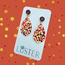 Load image into Gallery viewer, Fall Dot Teardrop Earrings

