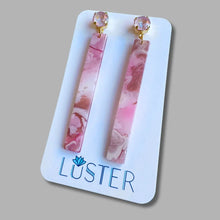 Load image into Gallery viewer, Soft Pink Stick Drop Earrings
