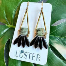 Load image into Gallery viewer, Stone + Glass Statement Earrings
