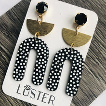 Load image into Gallery viewer, Polka Dot Drop Lightweight Statement Earrings
