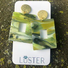 Load image into Gallery viewer, Acrylic Rectangle Drop Statement Earrings
