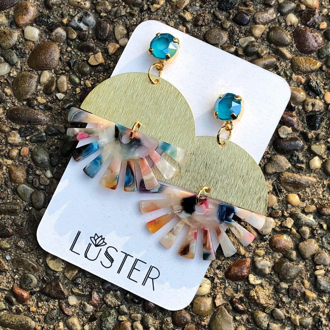 Fantail Drop Unique Statement Earrings