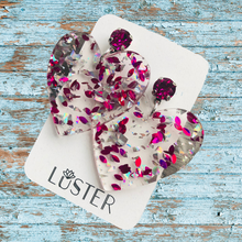 Load image into Gallery viewer, Confetti Heart Valentine Love Earrings
