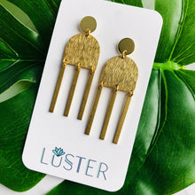 Load image into Gallery viewer, Brass Dangle Unique Statement Earrings
