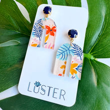 Load image into Gallery viewer, Floral Acrylic U-Drop Earrings
