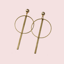 Load image into Gallery viewer, Brass Minimalist Lightweight Earrings
