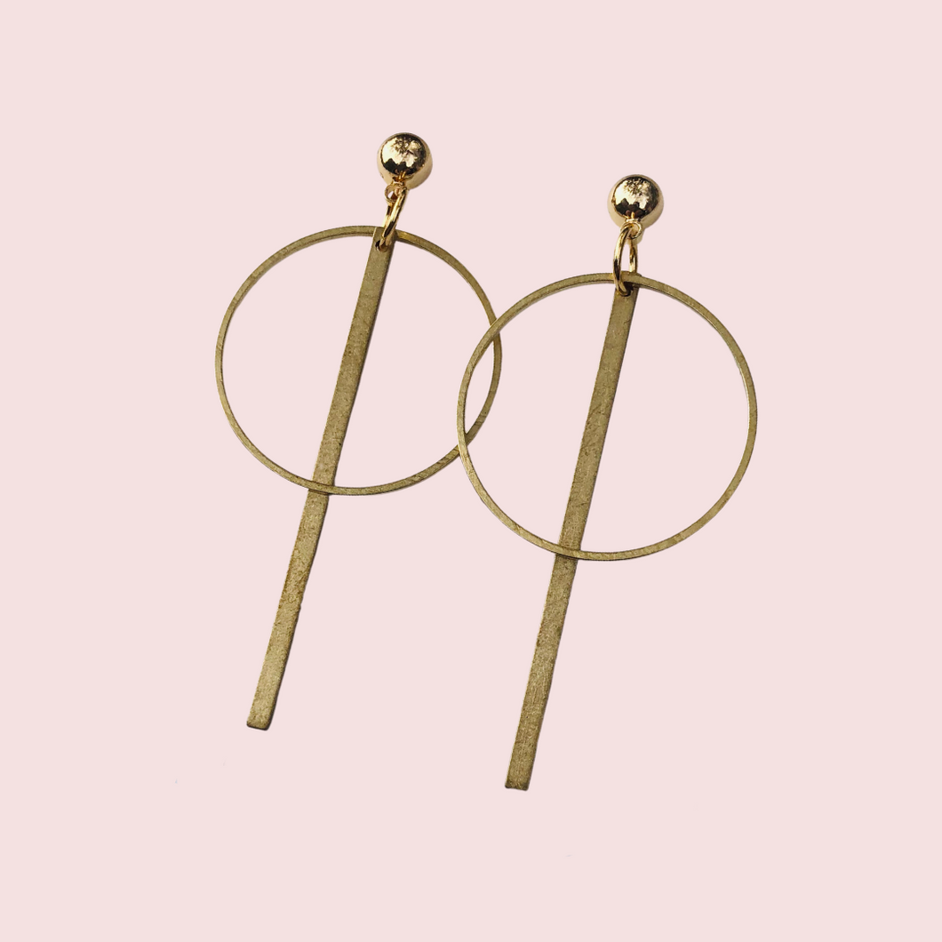 Brass Minimalist Lightweight Earrings